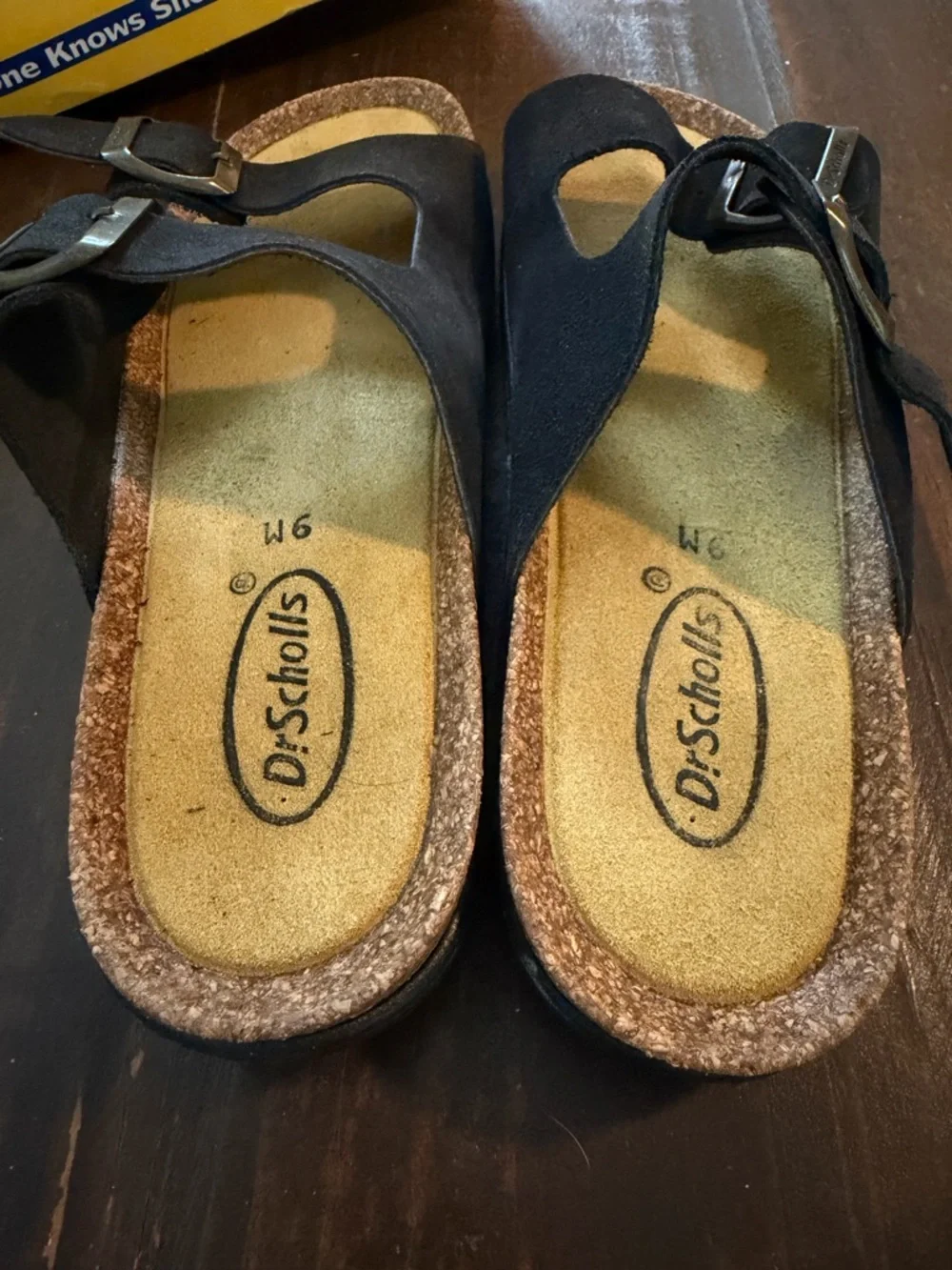 Dr. Scholl's Black Two-Strap Sandals European Size 42 - 9M US Made in Italy
